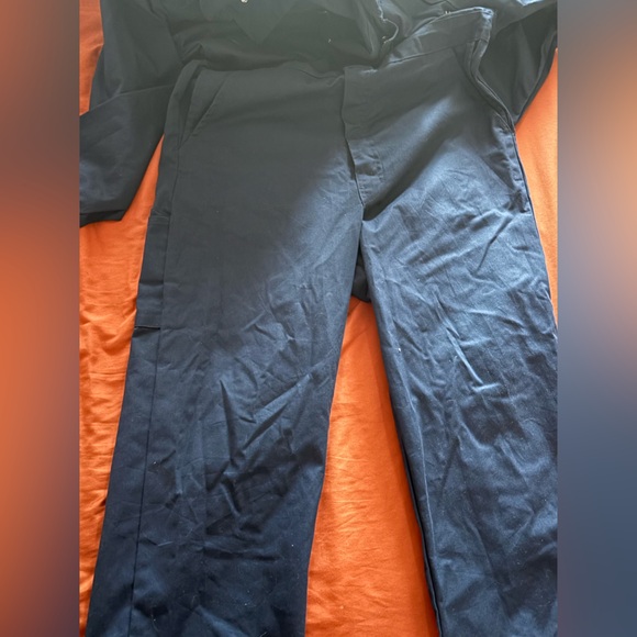 Coveralls size 42 large patch on back says “men at work” - Picture 5 of 5